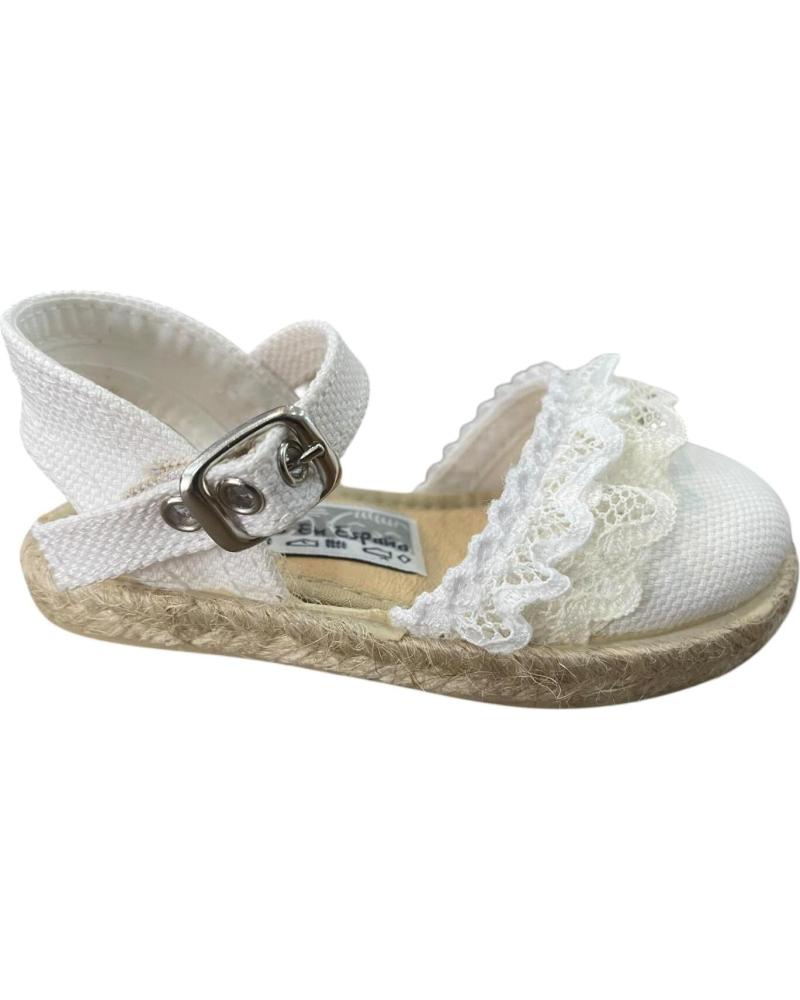ANDREA RUIZ SANDALIA ESPARTO ENCAJE BLANCO REF 263-E VARIOS COLORES