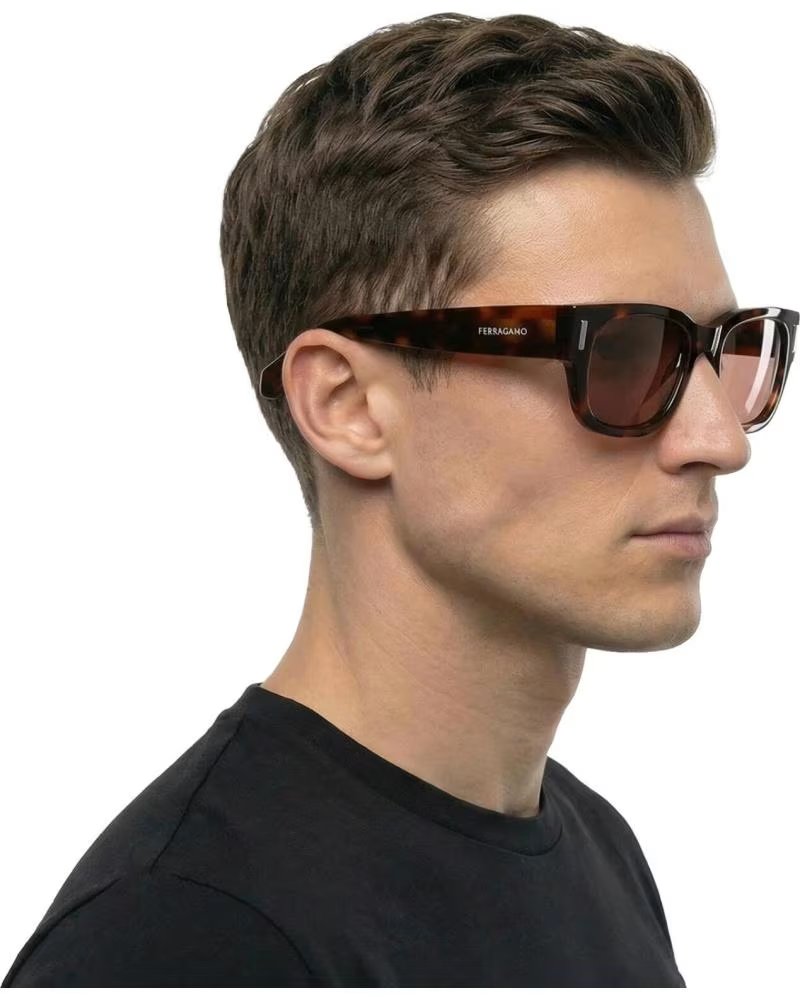 Salvatore Ferragamo Gafas de Sol Hombre Rectangulares de Acetato SF2064SE Tortuga
