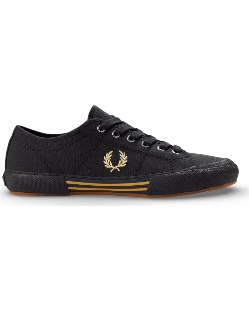 FRED PERRY ZAPATILLAS B708 VINTAGE TENNIS CANVAS B2332 90A - 41 BLACK