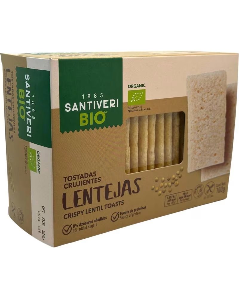Santiveri Tostadas Crujientes de Lentejas Bio 100G
