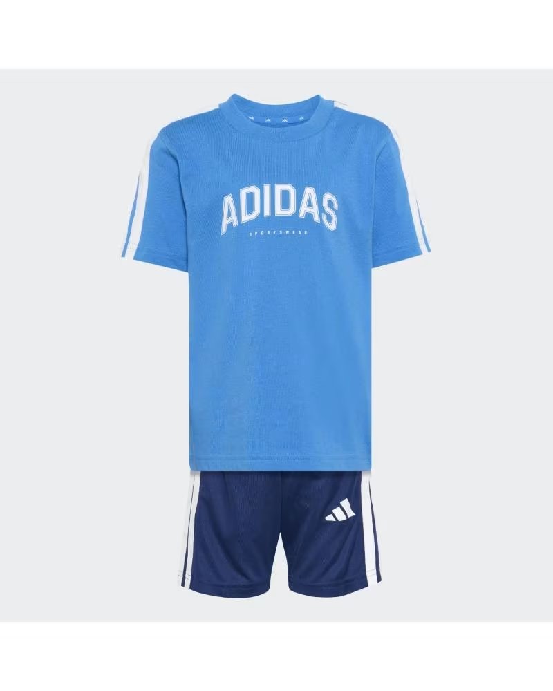 ADIDAS CONJUNTO DEPORTIVO CAMISETA Y PANTALÓN CORTO AZUL