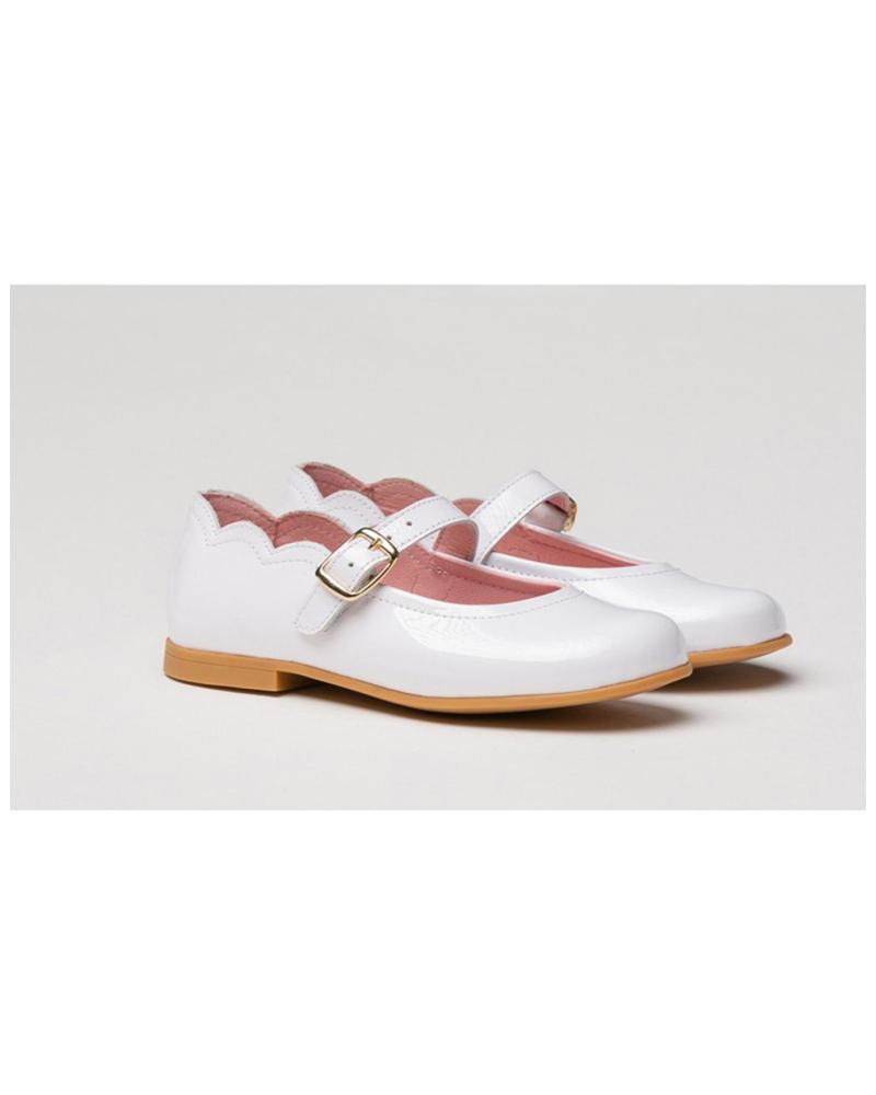 Bailarinas de Niña ANGELITOS FRANCESITA PIEL 1100 BLANCO