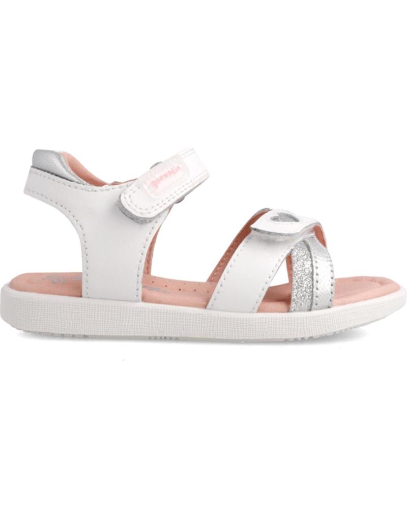SANDALIAS GARVALIN 222410G BLANCAS CON CORAZONES BLANCO