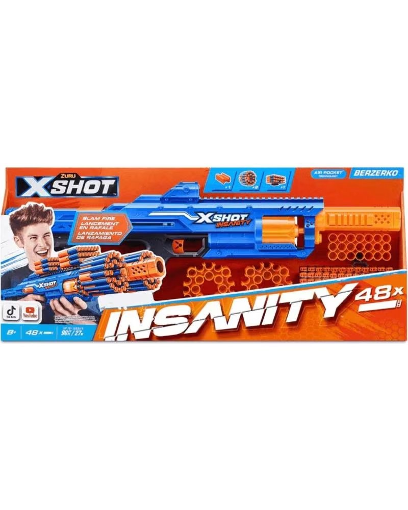 Zuru X-shot Insanity Lanzador de Juguete Azul