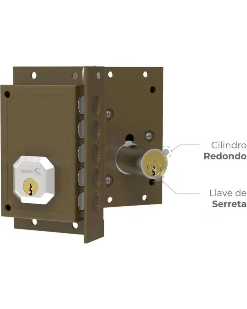 Cerradura Dorcas para Puertas de Departamento Marrón