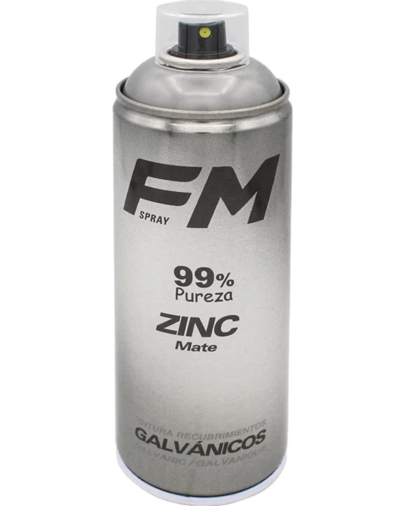 Spray de Zinc 99% Pureza Fm Profesional Gris