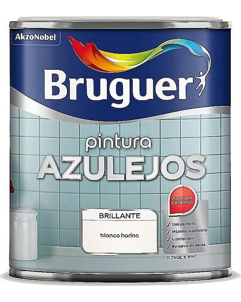 Pintura para Azulejos Bruguer Brillante Blanco