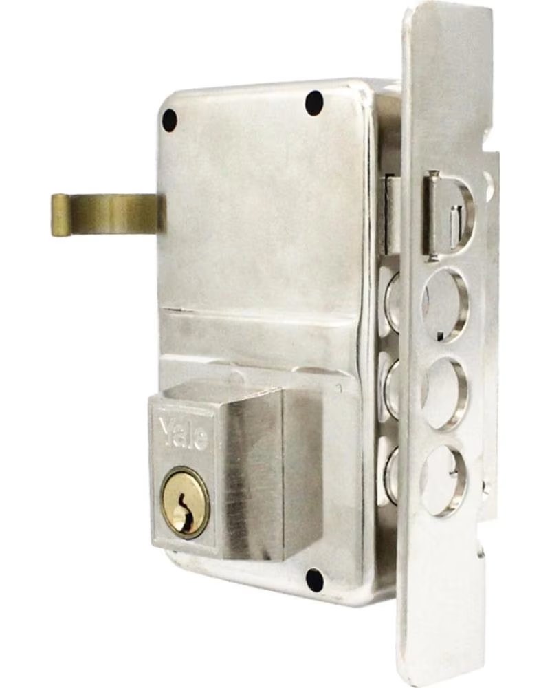 Cerradura Yale de Alta Seguridad Plateado