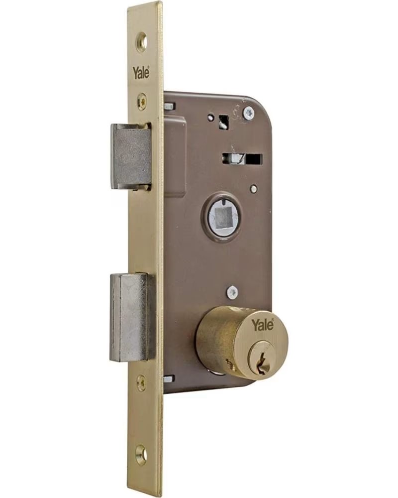 Cerradura de Embutir Yale para Puertas de Departamento Marrón