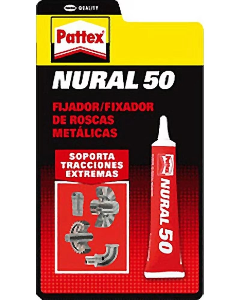 Pattex Nural 50 Fijador de Roscas Metálicas Rojo