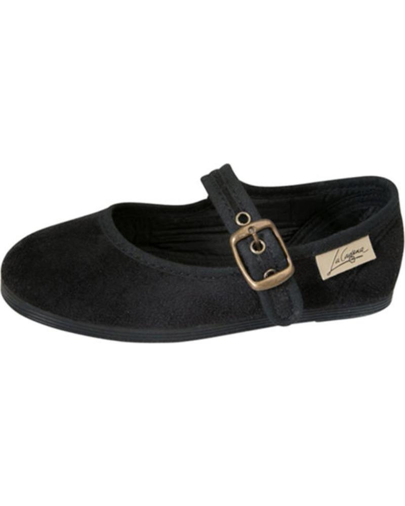 ZAPATILLAS MERCEDITAS BAILARINA NIÑA HEBILLA LATERAL NEGRO NEGRO