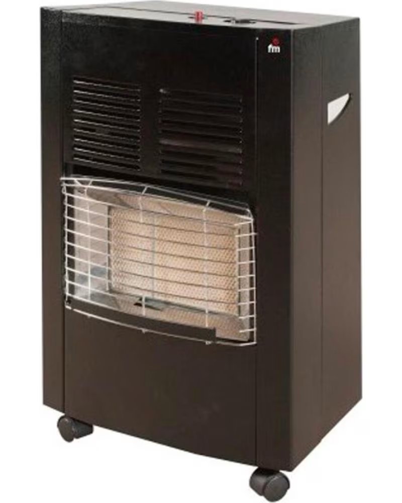 Estufa de Gas Fm Compacta con Ruedas Negro