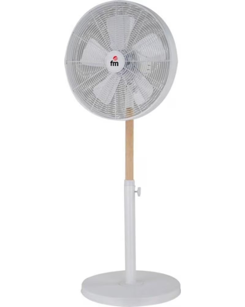 Ventilador de Pie Fm con Diseño Moderno Blanco