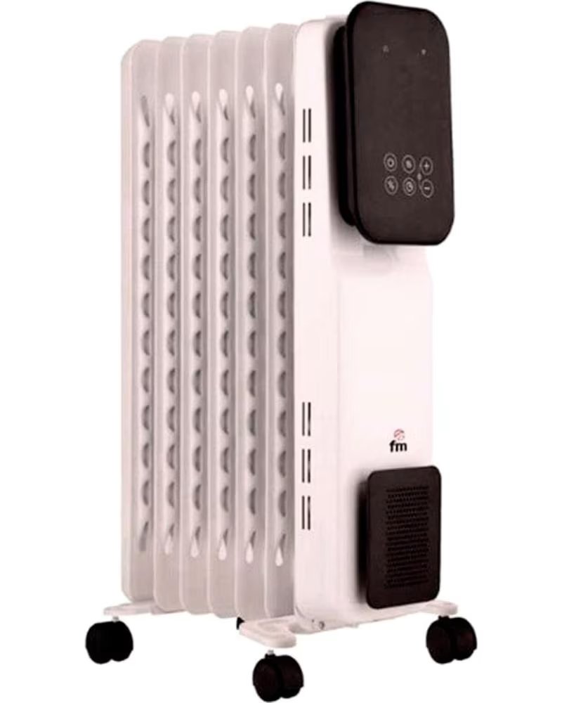 Radiador de Aceite Eléctrico Fm con Ruedas Blanco