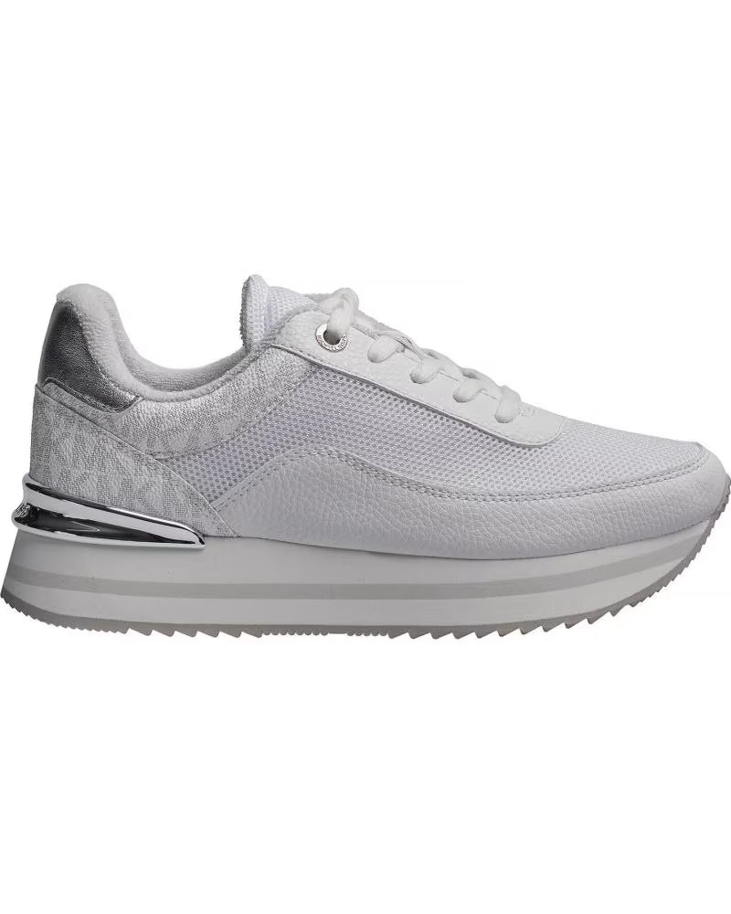 Zapatillas Michael Kors Hattie Trainer Blanco-plateado