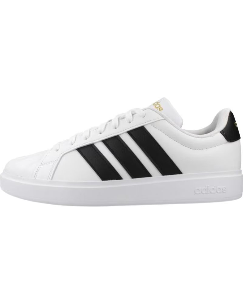 Zapatillas Adidas Streettalk para Hombre, Modelo JP8275, Blancas con Detalles en Negro y Dorado White