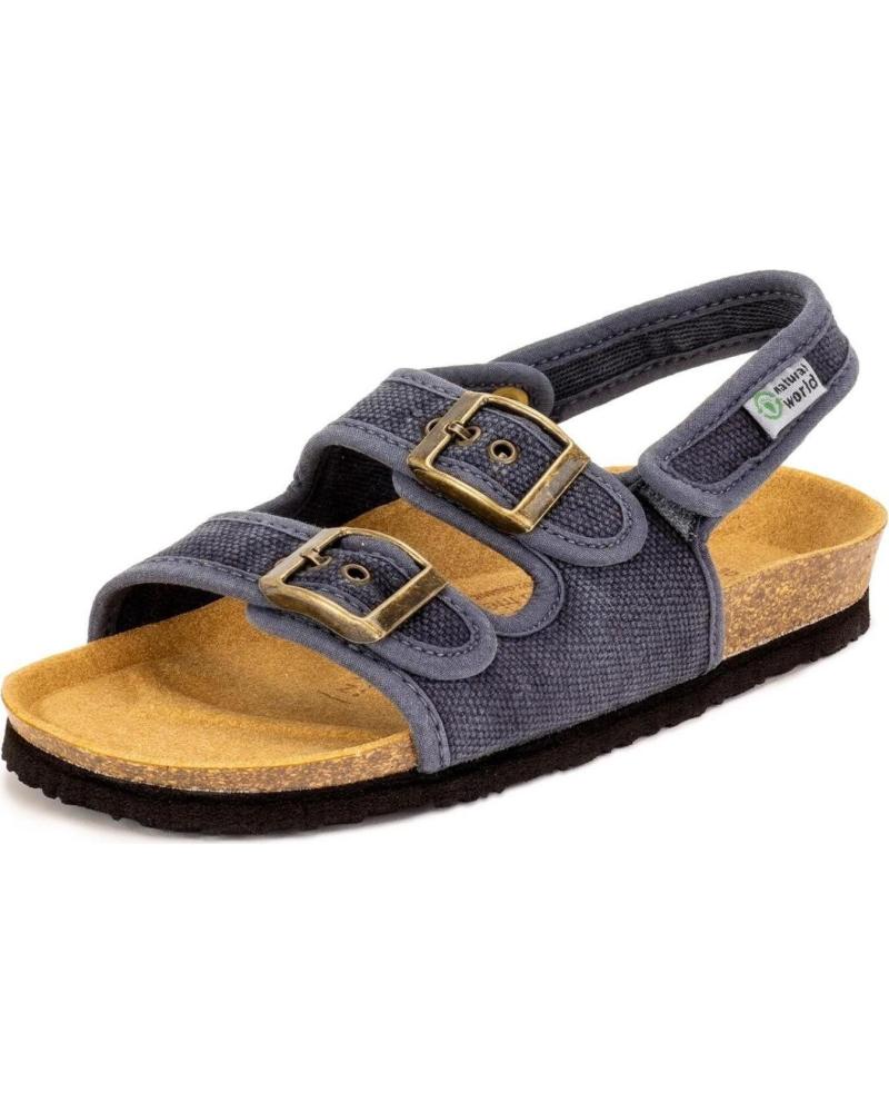 Sandalias de Niño NATURAL WORLD 7082E N - 48 MAUI- BIO SANDALIA 2 HEBILL AZUL MARINO