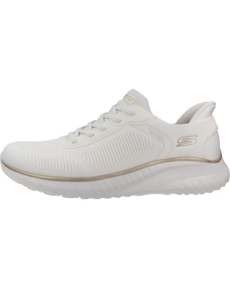 Zapatillas Skechers Bobs Squad Chaos Slip-ins 117497-WTGD Blanco-oro – imagen 4
