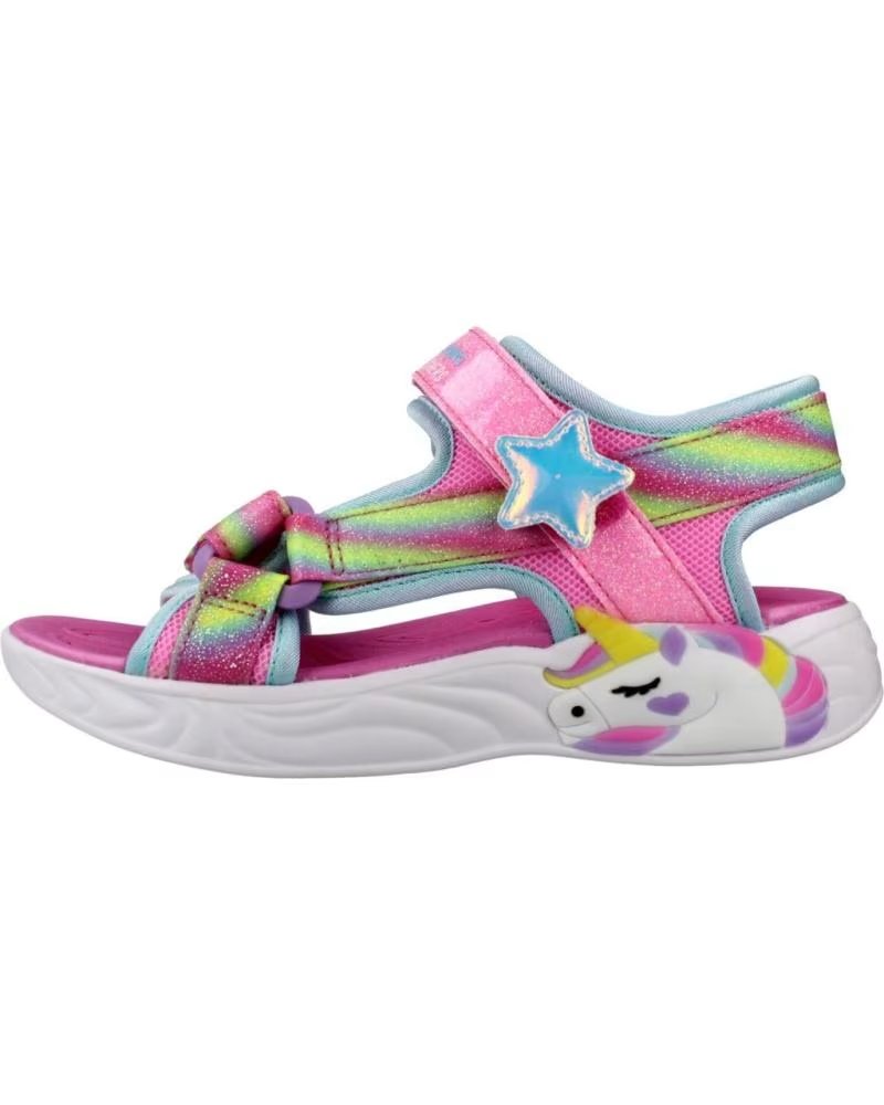 Sandalias Skechers Dreamy Unicorns para Niña, Color Rosa Pkmt