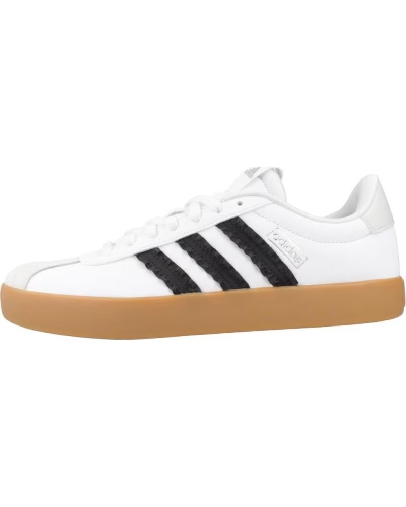 Zapatillas Adidas Vl Court 30 para Mujer, Diseño Retro en Blanco y Negro con Suela de Goma White
