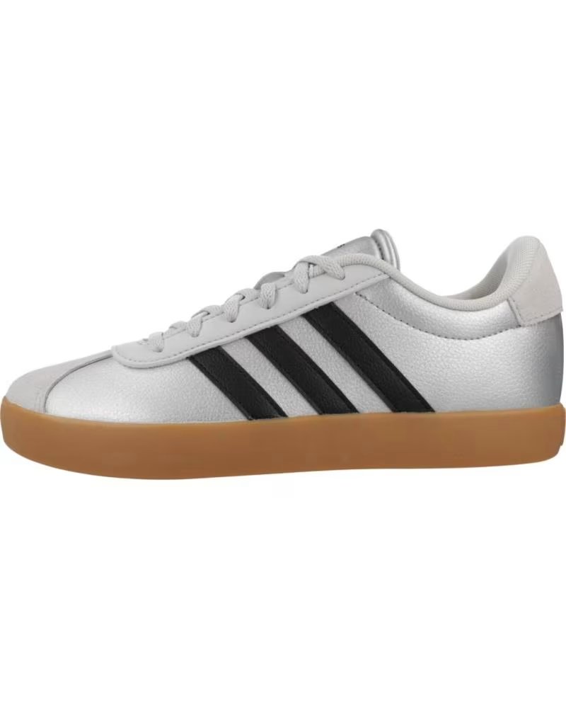 Zapatillas Adidas Vl Court 30 Silver Metallic Core Black Light Solid Grey Silvmt-cblack