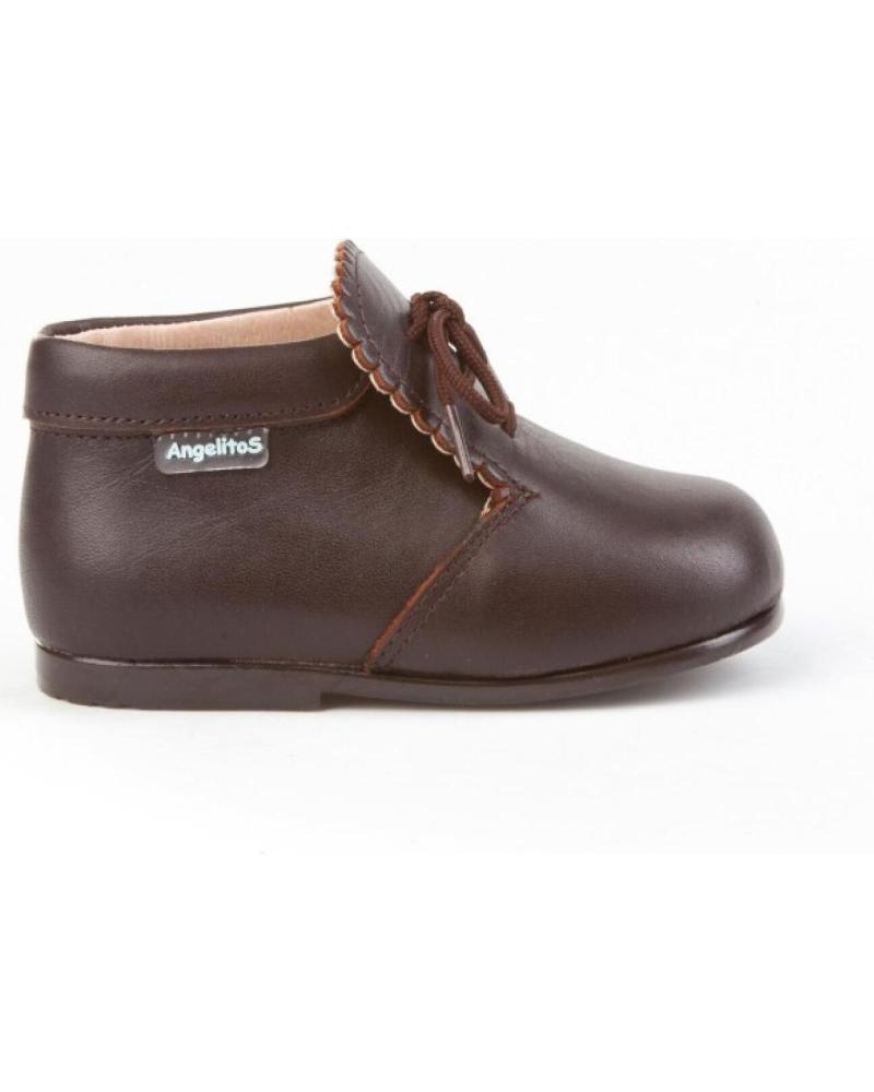 Botines de Niña ANGELITOS BOTITA GALES PIEL 422 CHOCOLATE