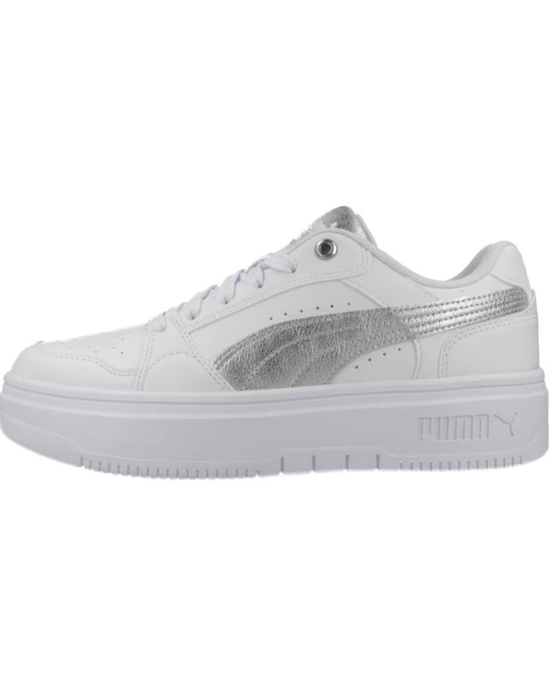 Zapatillas Puma Rebound Femme Low Metallic Blanco White