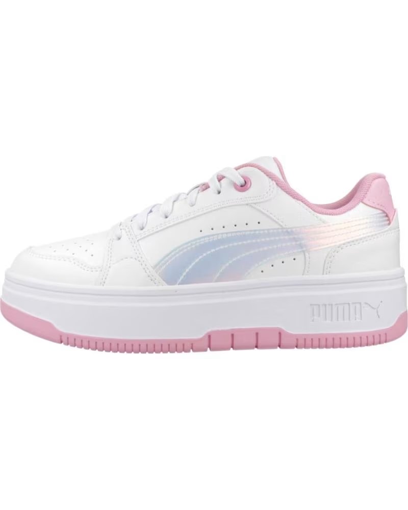 Zapatillas Puma Rebound Femme Holo 20 Jr Blancas y Rosas Whtpnk