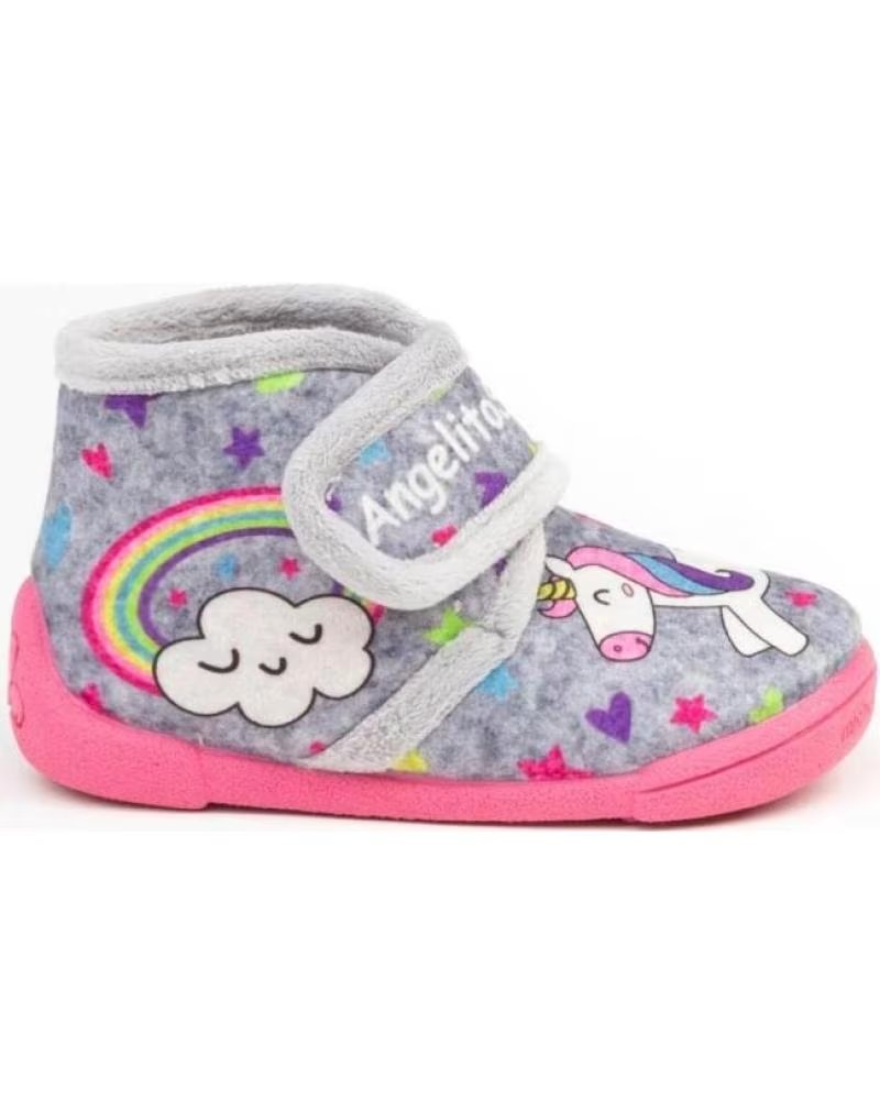 de angelitos pantufla infantil unicornio 138 gris