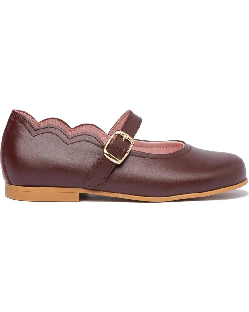 Bailarinas de Niña ANGELITOS FRANCESITA PIEL 1103 BURDEOS