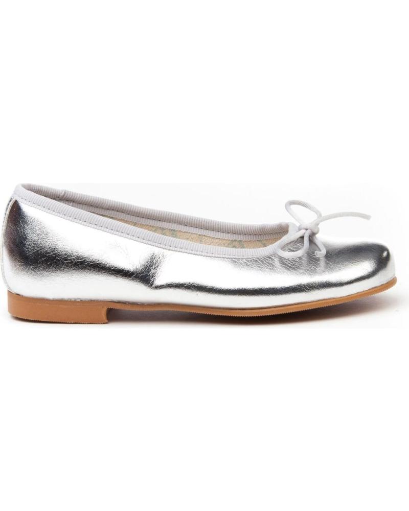 Zapatos de Niña ANGELITOS BAILARINA PIEL 1564 PLATA