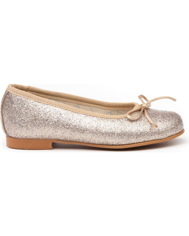 Zapatos de Niña ANGELITOS BAILARINA PIEL 1560 PLATINO