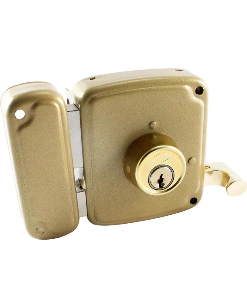 Cerradura de Sobreponer Ucem de Alta Seguridad Dorado F-067349
