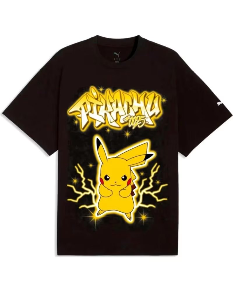 Camiseta Puma X Pokémon Pikachu Edición Especial - Negro 1