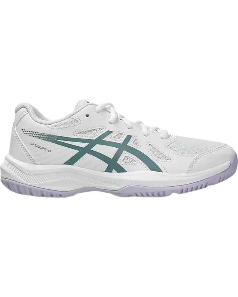 Zapatillas Asics Upcourt 6 Gs Blancas y Moradas Blanco