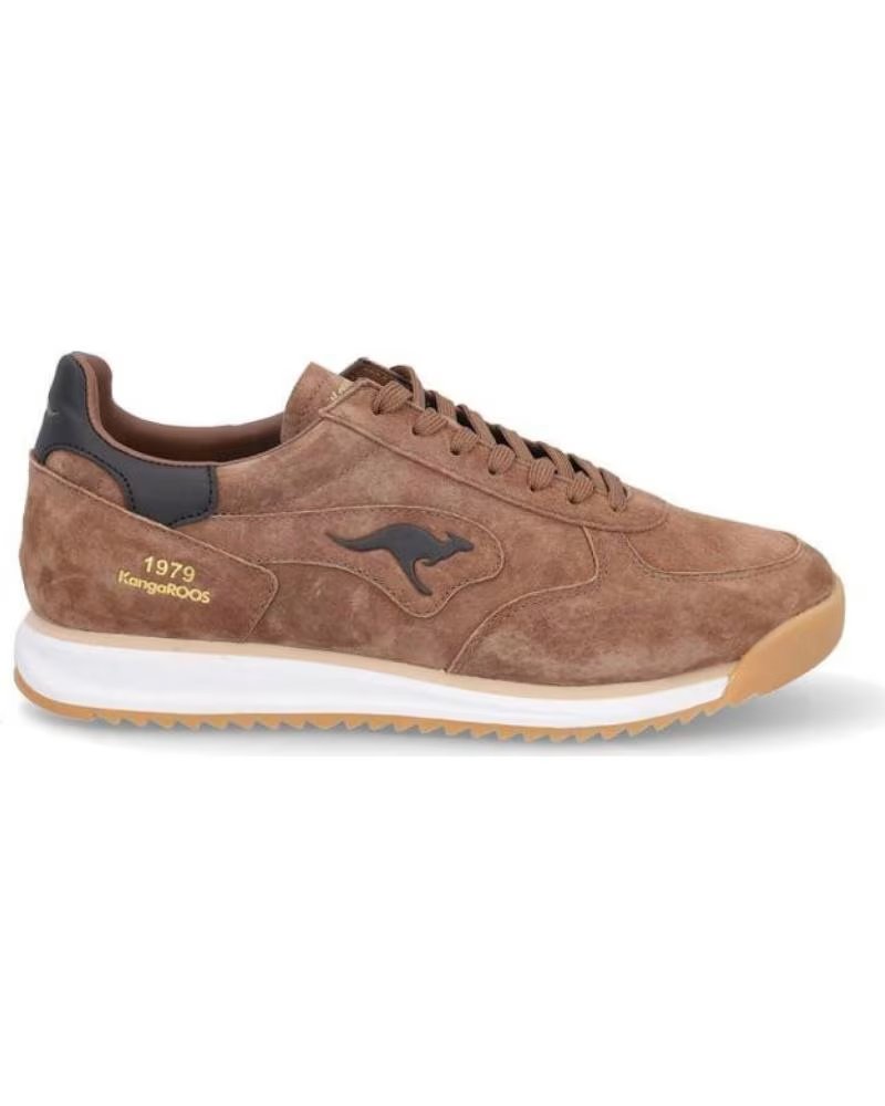 Zapatillas Deportivas Kangaroos K555-8 en Ante Marrón