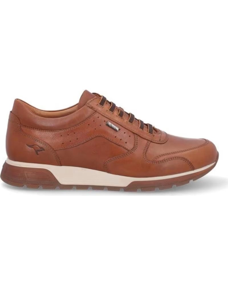 Zapatillas Kangaroos 938-13 de Piel en Color Marrón