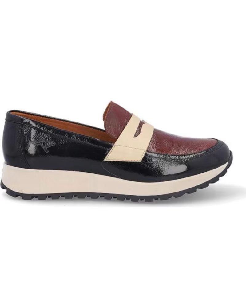 Mocasines Kangaroos 908-51 Charol Arrugado Negro-cereza Arrug Negro-cerezacharol Negro-c