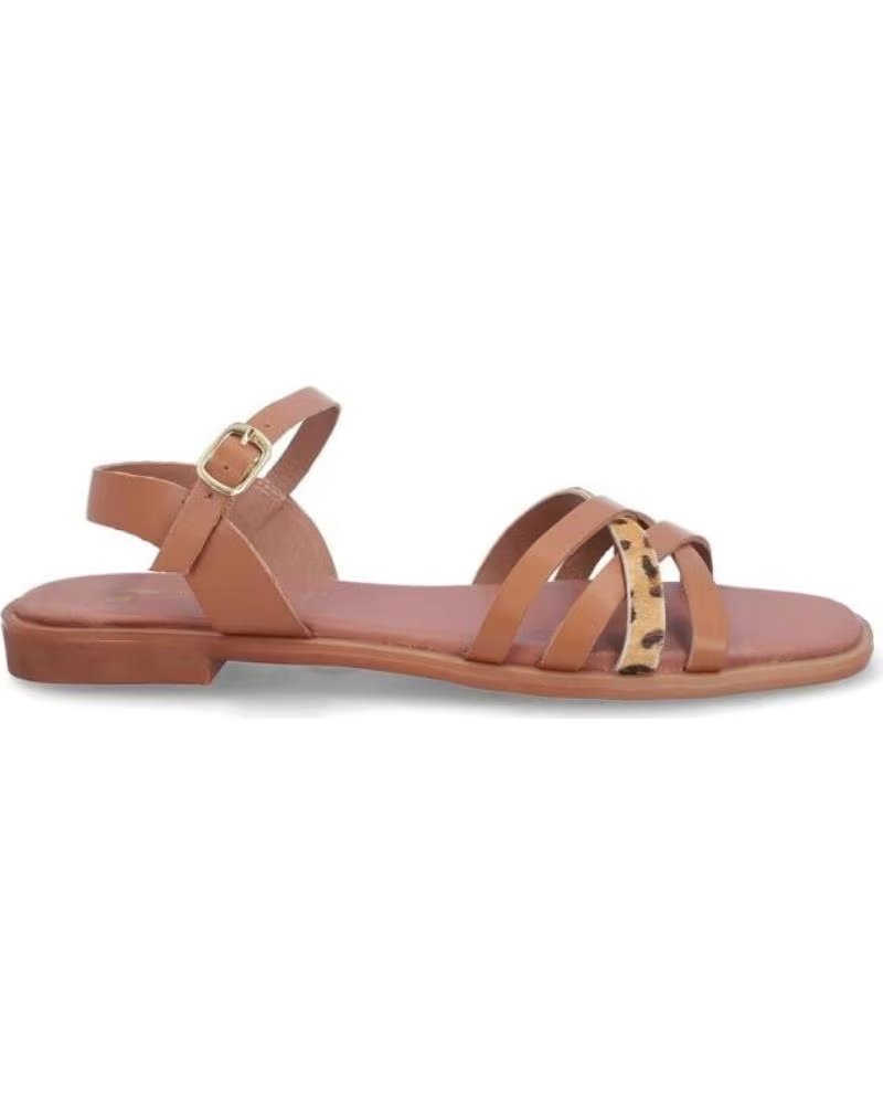 Sandalias Mujer Kangaroos 873-33 en Cuero y Estampado Animal Cuero-leopardocuero-leopardo