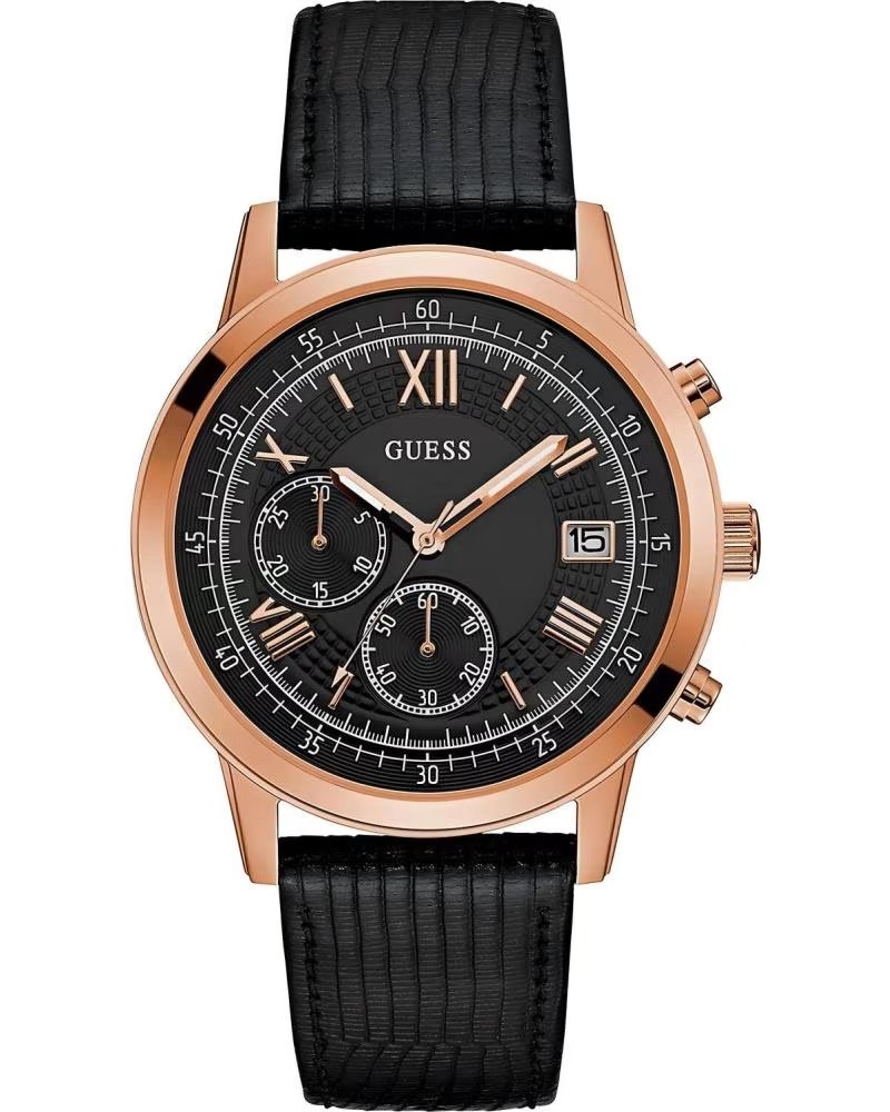 Reloj Guess W1000G4 con Correa de Cuero Negro