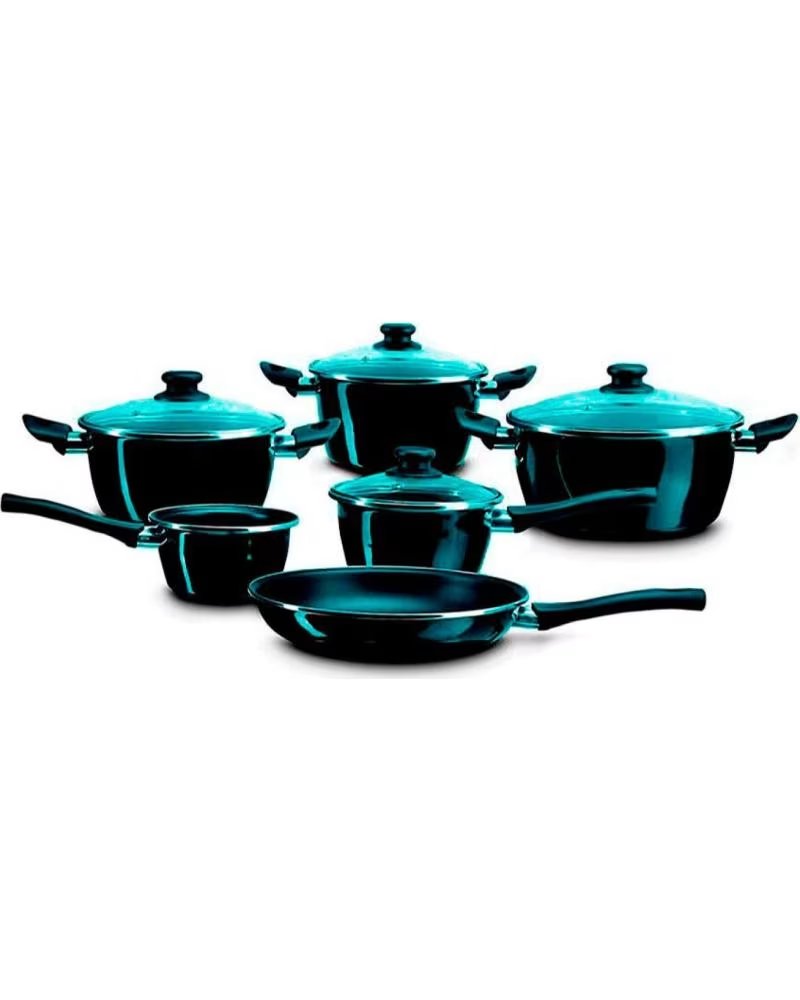 Baterãa de Cocina Magefesa con Revestimiento Antiadherente Negro