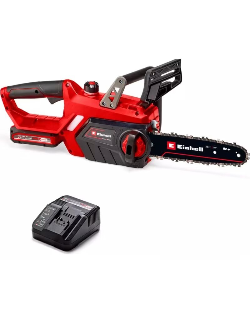 Motosierra Eléctrica de Batería Einhell con Cargador Rojo