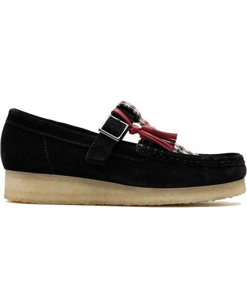 Zapatillas Clarks Wallabee T Bar Black Tweed Combination