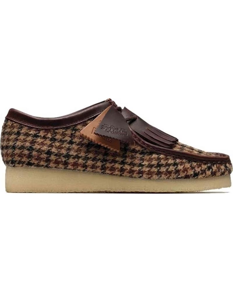 Zapatillas Clarks Wallabee Brown Tweed Combinadas