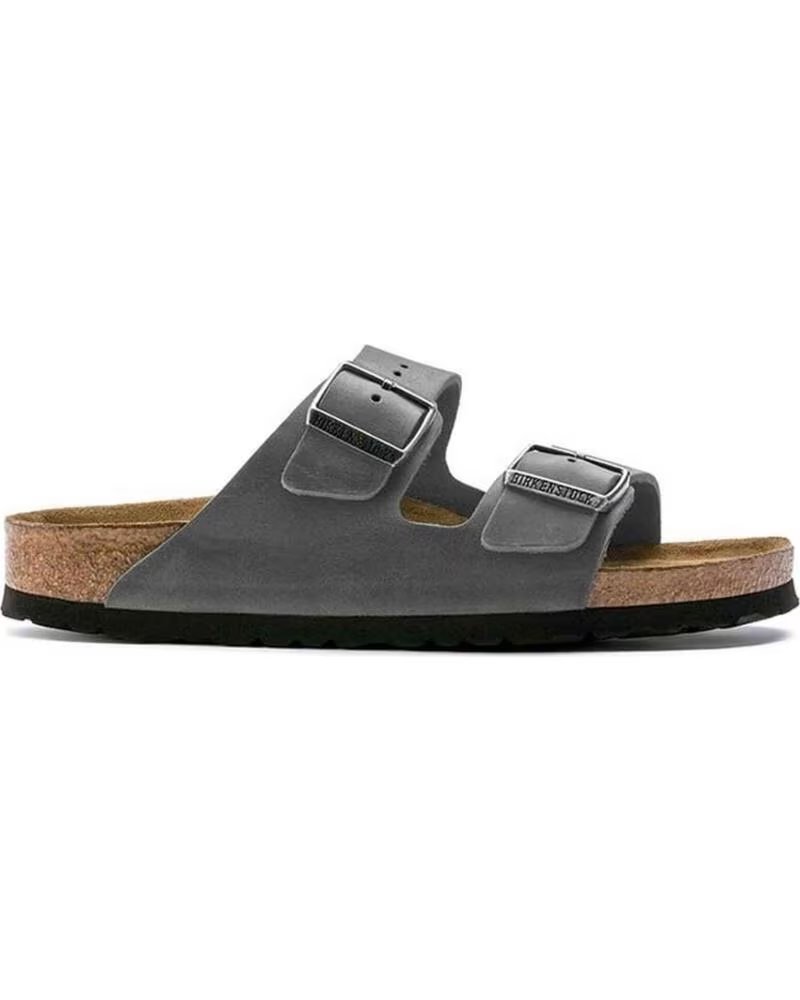 Sandalias Birkenstock Arizona Soft Footbed Gris