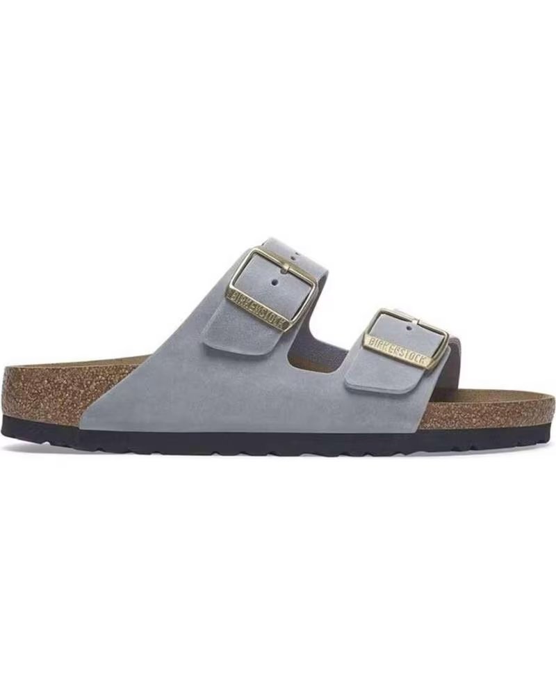 Sandalias Birkenstock Arizona Waxy Leather Gris – imagen 4