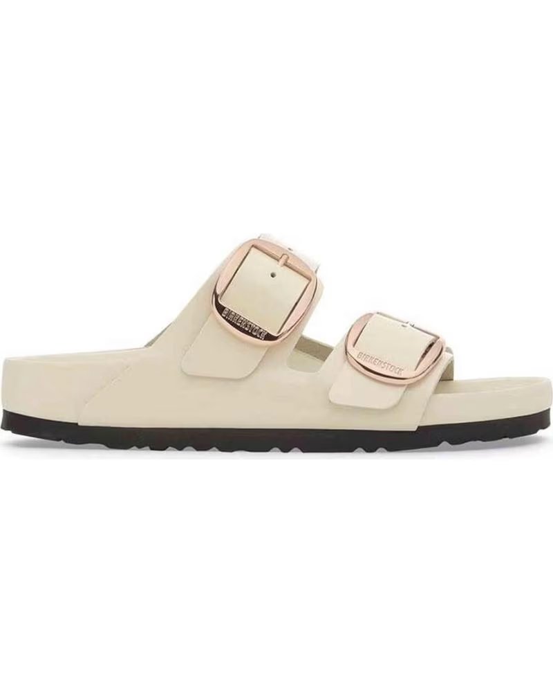 Sandalias Birkenstock Arizona Big Buckle en Piel Natural Acharolada Beige