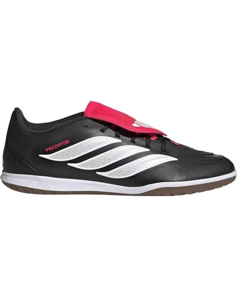 Botas de Fútbol Sala Adidas KI6309 Unisex, Negro y Blanco Cblack-ftwwht-lucred