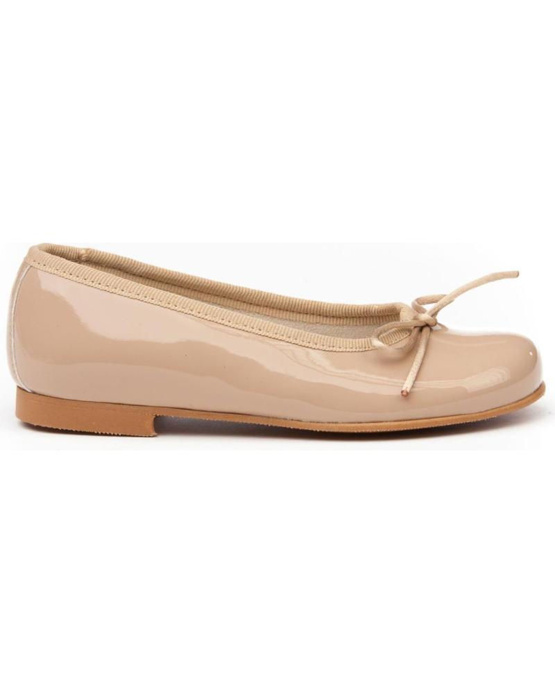 Zapatos de Niña ANGELITOS BAILARINA PIEL 1565 CAMEL