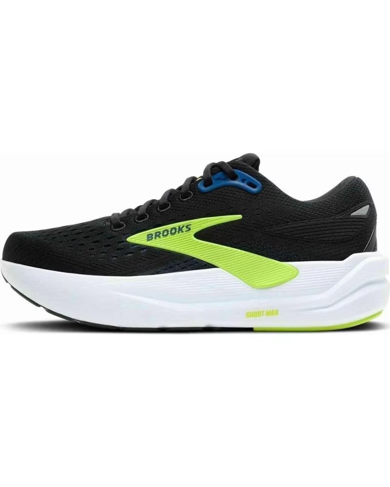 BROOKS ZAPATILLAS DE RUNNING GHOST MAX, AMORTIGUACIÓN SUPERIOR BLACK-NAVY-ACID LIME